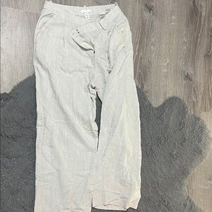 H&M Women's Cream linen pants